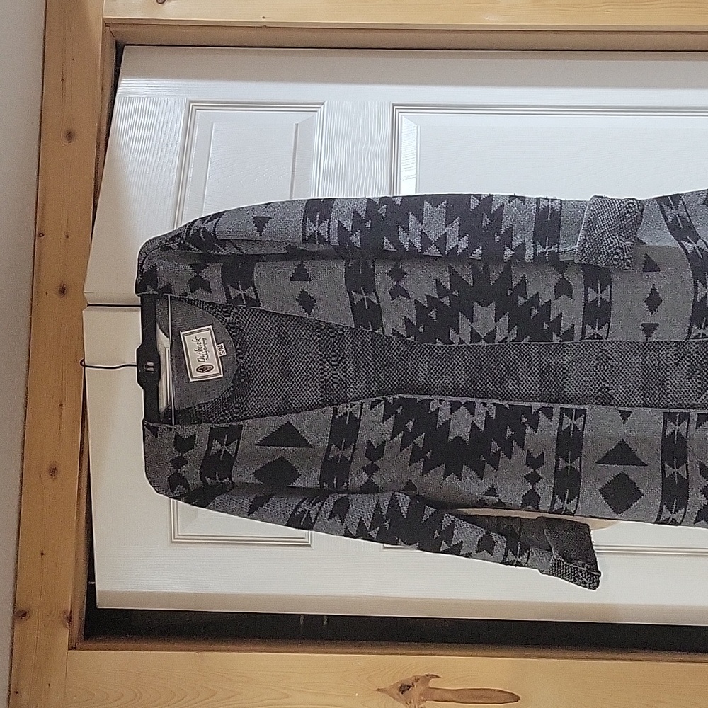 Long Aztec print cardigan